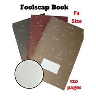 [1 PCS] F4 120pages Hard Cover Foolscap Book 3 Column with Numbering 21x33cm (Random Color & Brand)