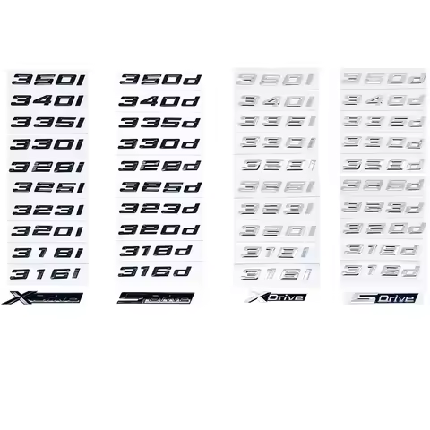 【High Gloss Black】BMW 3 Series Emblem Sticker | Fit E90-E92/F30-F34/G20-G21 | Compatible with 320i/3