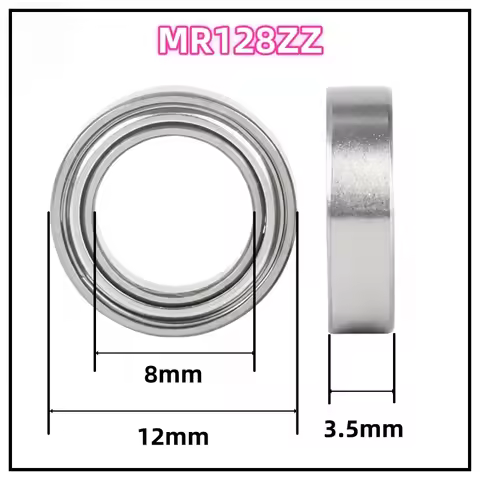 4/10pcs MR128ZZ Miniature Ball Bearing 8x12x3.5 mm Chrome Steel ZZ Double Shielded for RC Drone Micr