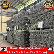 Bronjong Wire size 2 x 1 x 0.5 - mesh size 100x120mm 2.7mm