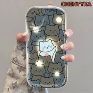 CHENYYKA Casing Hp Samsung A03 Core A03s A02 M02 A02s M02s F02s Case sarung HP anti drop Kesing silikon pola bintang kucing Casing ponsel Softcase