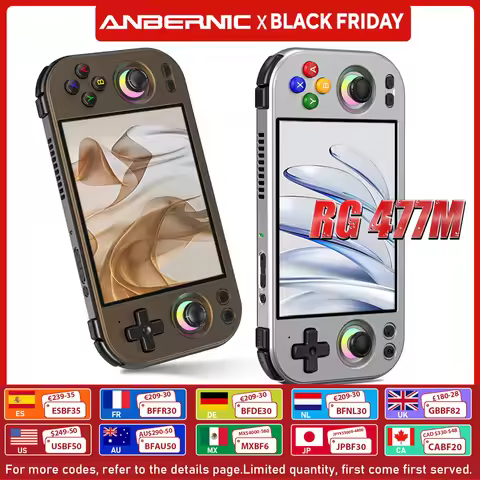 ANBERNIC RG 477M 4.7 Inch LTPS In-Cell Touch Screen Portable Video Game Console Aluminum Alloy CNC A