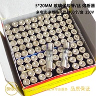 5*20MM 250V F0.5A Glass fuse tube Fuse 1 2 3 5 8 10 15 20 30A SZUL