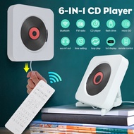 6 In 1 Portable CD Player with Bluetooth Wall Mountable CD Player with Remote Control