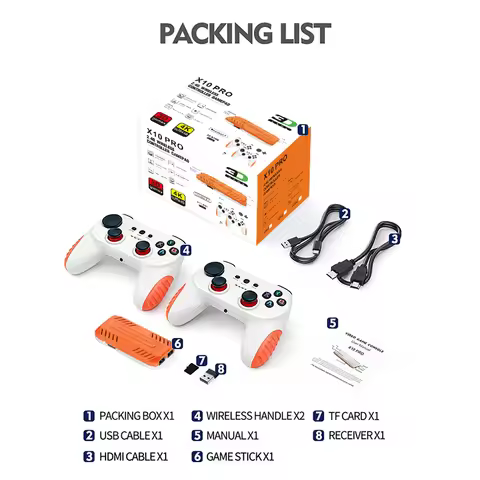2026 New Game Stick TV Game S905 Retro Video Gaming Console 128G 50000+ Games 4K Dual Wireless Gamep