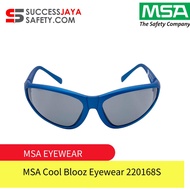 MSA 220168S COOL Blooz  Safety Glasses With Blue Frames Smoke Lenses