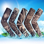 Hot Tattoo Sleeve Flower Arm Sleeve Tattoo Men Women Icy Sleeve Summer Cycling Driving Sunscreen Arm