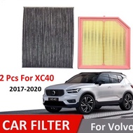 Car RHD LHD Air Filter Cabin Filter 2Pcs For VOLVO XC40 1.5T T3 2.0T D4 T4 T5 2017 2018 2019 2020 Mo