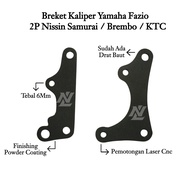Nissin Samurai 2P Yamaha Fazzio 220 MM Caliper Bracket