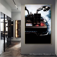 Z18C Scandinavian Minimalist Aesthetic Wall Art Classic Movie Clips Back To The Future Delorean Time