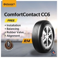 Continental ComfortContact CC6 R14 165/55 165/60 175/65 185/60 185/65 185/70 (with installation)