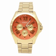 Fossil Cecile Multi-Function Coral Dial Gold-plated Ladies Watch (AM4548)