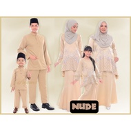 Baju Raya Sedondon Color Nude Baju Kurung, Kurta dan Baju Melayu 2024 (Ready Stock)