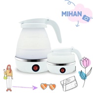 MIHAN Electric Kettle, Mini Foldable Water Kettle, Portable 600ml 110V/220V Leakproof Silicone Kettl