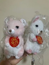 白鼠 日本sunlemon Fluffies 仿真毛绒玩具可愛小狗 子鼠1 對 89