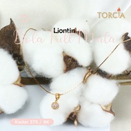 MATA Torcia 375 Pure Gold Ball Pendant Necklace