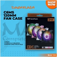 DarkFlash C6MS Aurora Spectrum RGB 3 Pack 120mm Fan Case Fan Casing