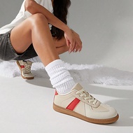 Giày thể thao nữ màu be và đỏ Perfect Replica Margiela Germany Trainer có đế cao su - Thoải mái, thờ