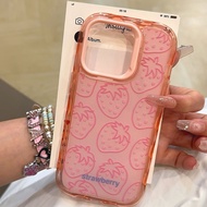 Latest Aesthetic Strawberry Casing Hp Iphone 1117 Pro Max 15 Plus 14 Plus 12 Pro Max 16 Pro Max 13 P