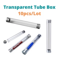 Pen Packaging Storage  Box Hard Plastic Transparent Tube Cylinder Pen Case