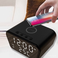 15W Digital Ala Clock Charger Fast Wireless Charging Desktop Clocks Wireless Charger Clock LED Digital Ala Clock Charger