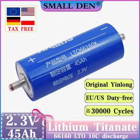 Original yinlong 2.3v 45AH 40AH 35AH Lithium titanate battery lto 66160 10C DIY 12V 24V 48V rv ev Ca