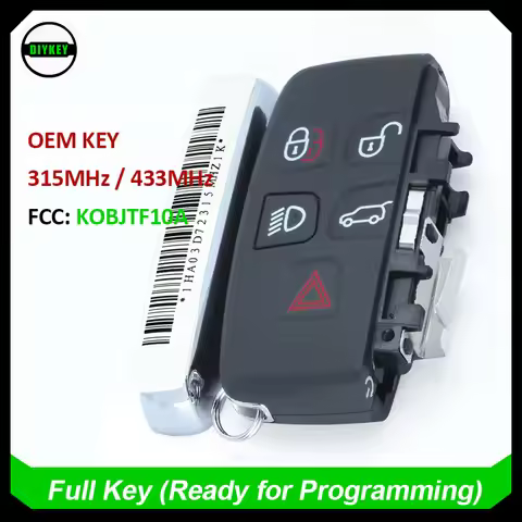 DIYKEY OEM for Jaguar F-Pace F-Type XF XJ XK XE 2011-2020 Smart Remote Key Fob 5 Button 315MHz/433MH