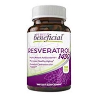 美國Purely Beneficial Resveratrol高含量反式白藜蘆醇1450毫克複合配方, 180粒膠囊