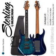 Sterling® JP157 DiMarzio กีตาร์ไฟฟ้า 7 สาย 24 เฟรต Medium Jumbo ไม้ Nyatoh เคลือบเงา ปิ๊กอัพ DiMarzi