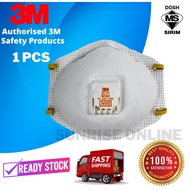 [ORIGINAL] 3M 8511 N95 Particulate Respirator (1 Piece) (Cool Flow Exhalation Valve, Comfortable) Me