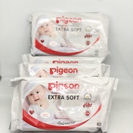 PIGEON Baby Wipes Chamomile Formula 4 Packs Size 82 Pieces