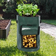 Miulika 5Gallon Potato Grow Bag Planter Pouch Container Breathable Vegetable PE Fabric Pot for Yams 