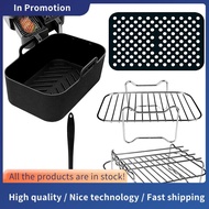 6 Pieces Double Basket AirFryer Parts Dual Basket Air Fryer Accessories for  Foodi AF300UK AF400UK, 