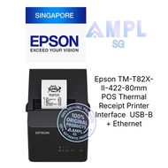 NEW Epson TM-T82X-II-422-80mm POS Thermal Receipt Printer Fixed Interface Model USB-B + Ethernet | 2