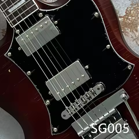 Electric guitar SG relic brown Nitro paint semi glossy ,neck darkrosewood fingerboard traspezoid sha