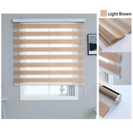 Agogo Store Blinds for Window Venetians Korean Curtain Blind Duo Roller Blinds Curtain 160cm(H)x60cm