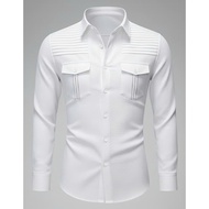 Men's shirts, long-sleeved shirts, high-end designs, masculine and youthful style - N99
