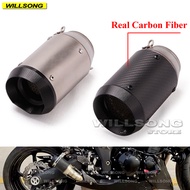 36/51/60mm Universal Motorcycle Exhaust Pipe Muffler With DB Killer Carbon Fiber Stainless Steel AR Austin Racing For Z900 Z1000 NINJA CBR 650 R6 R1