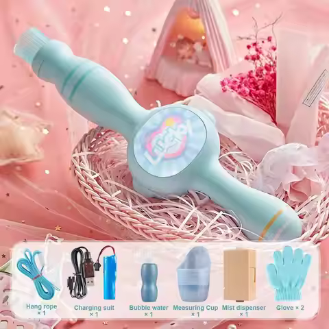 Smoke Bubble Machine Elastic Bubble Fog Wand with Magic Smoke Effect Portable Bubble Blower for Part