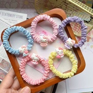 Cute Bow KT Small Intestine Hairbands Ins Girl Couple Hairbands Elastic Girlfriend Headbands Sweet C