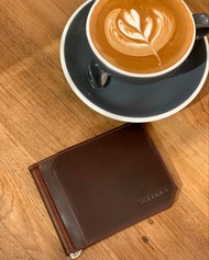 กระเป๋าสตางค์หนังเเท้สำหรับผู้ชาย l ZETTINO Classic Money Clip wallet