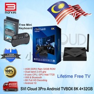 [Ship Fast] Svi Cloud 3PRO Android Box Android TV IPTV | 1 Year Malaysia Warranty |8K 4GB RAM+32GB ROM | Hdmi FullHd