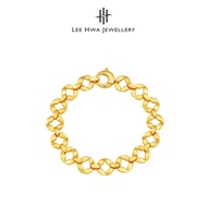 [New Italgold] Lee Hwa Jewellery 916 Gold Geometric Links Bracelet