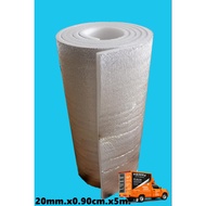 ฉนวนPEเคลือบฟอยล์หนา20mm.กว้าง90cm.ยาว5m.Insulation Epe Foam 20mm.90cm.5m.