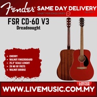 Fender FSR CD-60 V3 Dreadnought Acoustic Guitar, Cherry / All Mahogany ( CD 60 / CD60 )