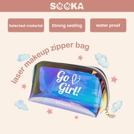 Sooka Hologram Cosmetic Bag - Waterproof Transparent TPU Makeup Cosmetic Bag HL-AGB824