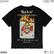 KIZARU Kaos Pria T-shirt Anime One Piece SPADE OF ACE