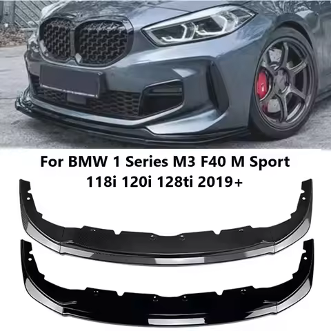 Front Bumper Lip For BMW 1 Series M3 F40 M Sport 118i 120i 128ti 2020-2024 Splitter Diffuser BodyKit