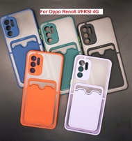 Oppo Reno6 4G Case Softcase POCKET CARD HOLDER Casing Reno 6 4G .