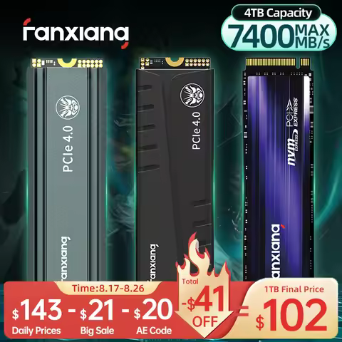 Fanxiang S660/S770/S880 SSD NVMe M2 PCIe4.0x4 1TB 2TB 4TB Internal Solid State Drive For PlayStation